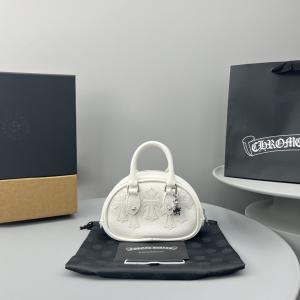Chrome Hearts Small GYM Tote Bag White Leather Chrome Hearts Small GYM Tote Bag White Leather
