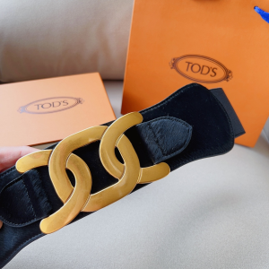 Essenceofluxury Womens Belts Tods Kate Belt in Black 75MM A175PP340 AA198454