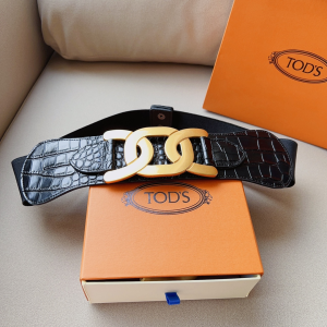 Essenceofluxury Womens Belts Tods Kate Belt in Black 75MM A175PP340 AA198455