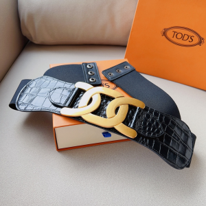 Essenceofluxury Womens Belts Tods Kate Belt in Black 75MM A175PP340 AA198455