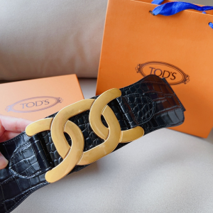 Essenceofluxury Womens Belts Tods Kate Belt in Black 75MM A175PP340 AA198455