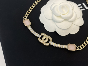 Essenceofluxury Womens Jewelry Chanel Crystals CC Logo Chain Necklace A39PP280 AA198863