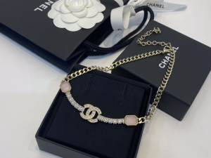 Essenceofluxury Womens Jewelry Chanel Crystals CC Logo Chain Necklace A39PP280 AA198863