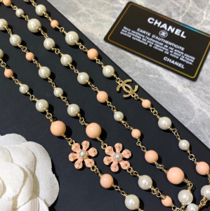 Essenceofluxury Womens Jewelry Chanel Flowers Long Pearls Necklaces A205PP380 AA198917