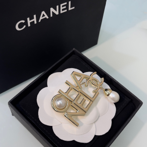 Chanel Gold Monogram CC Logo Brooch 