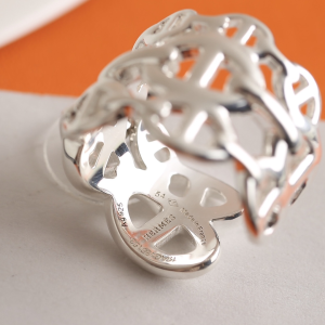 Essenceofluxury Womens Jewelry Hermes Chaine DANCRE Enchainee Rings Silver A205PP380 AA198919