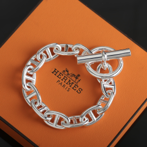 Hermes Chaine DANCRE Farandole Bracelet Silver 