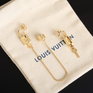 Louis Vuitton LV Locky Earrings Gold 