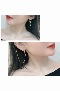 Essenceofluxury Womens Jewelry Louis Vuitton LV Locky Earrings Gold A205PP180 AA198906