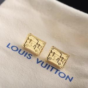 Louis Vuitton LV Petite Malle Earrings Gold 