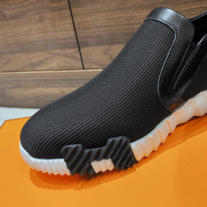 Essenceofluxury Womens Shoes Hermes Black Canvas Sneakers 35 To 46 A151PP480 AA198978