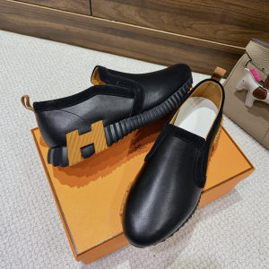 Essenceofluxury Womens Shoes Hermes Black Leather Sneakers 35 To 46 A151PP480 AA198976