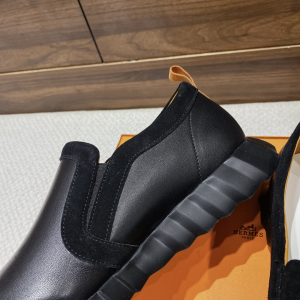 Essenceofluxury Womens Shoes Hermes Black Leather Sneakers 35 To 46 A151PP480 AA198976