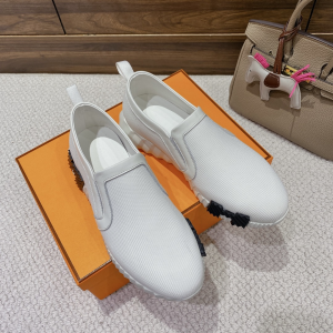 Essenceofluxury Womens Shoes Hermes White Canvas Sneakers 35 To 46 A151PP480 AA198977