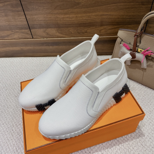 Essenceofluxury Womens Shoes Hermes White Canvas Sneakers 35 To 46 A151PP480 AA198977
