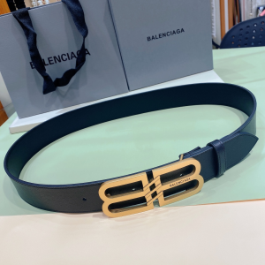 Balenciaga Mens BB Signature Belt Black Shiny Smooth Calfskin Leather 40MM Balenciaga Mens BB Signature Belt Black Shiny Smooth Calfskin Leather 40MM