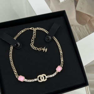 Chanel Crystals CC Logo Choker Necklaces 