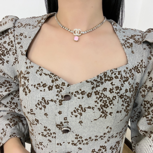 Essenceofluxury Womens Jewelry Chanel Crystals CC Logo Choker Necklaces A62PP380 AA199261