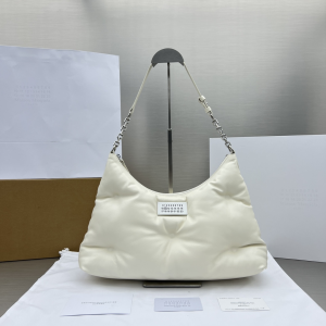 Maison Margiela Glam Slam Large Hobo Shoulder Bag Off White Quilted Nappa Leather Maison Margiela Glam Slam Large Hobo Shoulder Bag Off White Quilted Nappa Leather