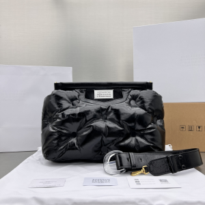 Maison Margiela Glam Slam Large Shoulder Crossbody Bag Black Quilted Nappa Leather Maison Margiela Glam Slam Large Shoulder Crossbody Bag Black Quilted Nappa Leather