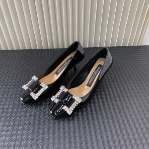 Sergio Rossi SR Twenty Pumps Crystals Buckle Black Black Patent Leather 60MM Sergio Rossi SR Twenty Pumps Crystals Buckle Black Black Patent Leather 60MM