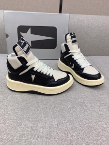 Rick Owens Drkshdw x Converse Drkstar High Top Sneakers Black White Leather 46 Rick Owens Drkshdw x Converse Drkstar High Top Sneakers Black White Leather 46