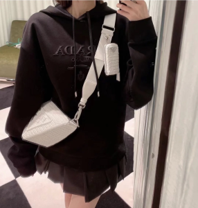 Essenceofluxury Womens Clothing Prada Black Cotton Sweatshirt SML A155PP480 AA199943