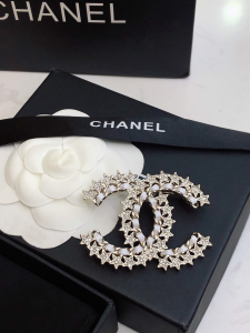 Chanel Crystal Multi Star Brooch 