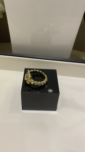 Essenceofluxury Womens Jewelry Chanel Gold CC Logo Crystals Rings A152PP180 AA199929