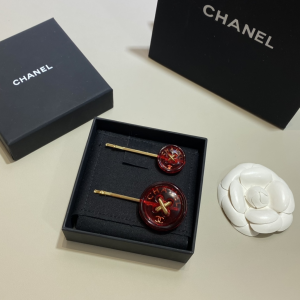 Essenceofluxury Womens Jewelry Chanel Gold Red Hair Pins AB9034 A152PP180 AA199935