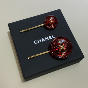Essenceofluxury Womens Jewelry Chanel Gold Red Hair Pins AB9034 A152PP180 AA199935
