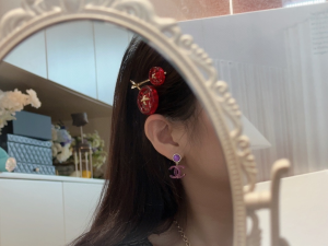 Essenceofluxury Womens Jewelry Chanel Gold Red Hair Pins AB9034 A152PP180 AA199935