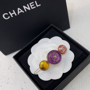 Chanel Gold Red Purple Orange Hair Clip AB9032 