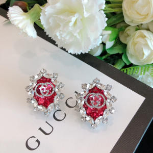 Essenceofluxury Womens Jewelry Gucci Crystals Interlocking G Earrings A152PP280 AA199931