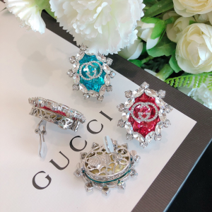 Essenceofluxury Womens Jewelry Gucci Crystals Interlocking G Earrings A152PP280 AA199931