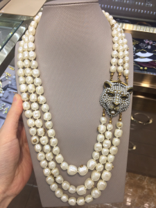 Gucci Feline Pearls Necklaces 