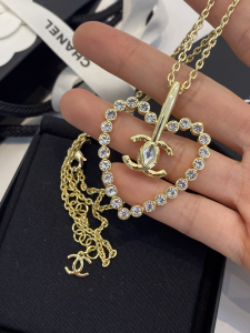 Essenceofluxury Womens Jewelry Chanel Chain Crystals Heart Long Necklaces A39PP180 AA200218