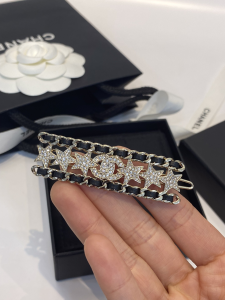 Chanel Crystals CC Logo Multi Star Hair Clip 