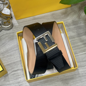 Essenceofluxury Mens Belts Fendi FF Logo Buckle Black Leather Belt 38MM A175PP240 AA200507