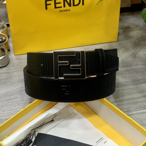 Essenceofluxury Mens Belts Fendi FF Logo Buckle Black Leather Belt 38MM A175PP240 AA200508