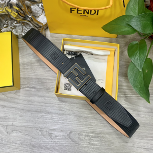 Essenceofluxury Mens Belts Fendi FF Logo Buckle Black Leather Belt 38MM A175PP240 AA200508