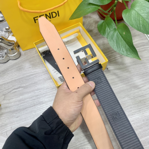 Essenceofluxury Mens Belts Fendi FF Logo Buckle Black Leather Belt 38MM A175PP240 AA200509