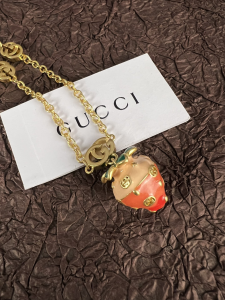 Essenceofluxury Womens Jewelry Gucci Crystals Strawberry Pendant Neclaces A152PP180 AA200476