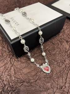 Essenceofluxury Womens Jewelry Gucci Interlocking G Pearls Neclaces A152PP280 AA200477