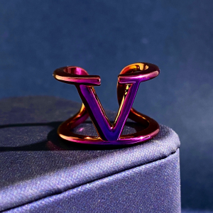 Valentino Vlogo Signature Metal Rings Purple 