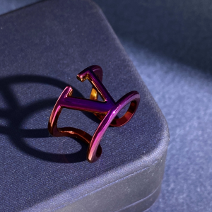 Essenceofluxury Womens Jewelry Valentino Vlogo Signature Metal Rings Purple A152PP180 AA200469