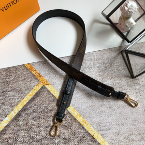 Louis Vuitton Bandouliere Monogram Canvas and Black Leater Shoulder Strap Louis Vuitton Bandouliere Monogram Canvas and Black Leater Shoulder Strap