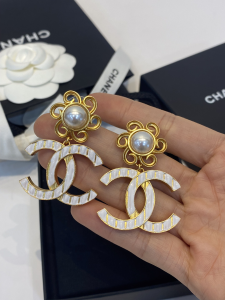 Chanel CC Logo Earrings 