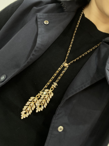 Essenceofluxury Womens Jewelry Chanel Chain and Leather Pendant Necklaces A39PP280 AA200928