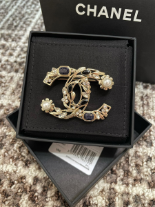 Chanel CC Logo Flower Brooch 